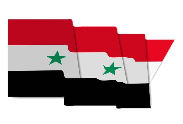 Syria National Flag World Icon — Stock Vector