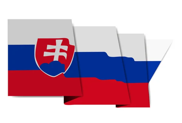 Slovakia National Flag World Icon — Stock Vector