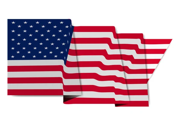 Amerika Ulusal Bayrak Dünya Simgesi — Stok Vektör