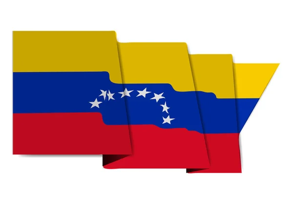 Venezuela Drapeau National Icône Monde — Image vectorielle