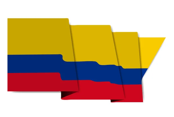 Drapeau National Colombie Icône Mondiale — Image vectorielle