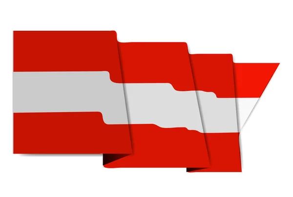 Rakousko Státní Vlajka Ikonu Svět — Stockový vektor