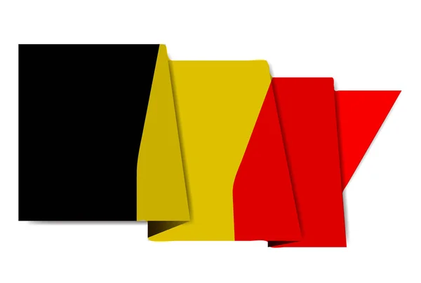 Belgique Drapeau National Icône Mondiale — Image vectorielle