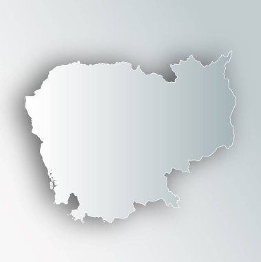 Kamboçya Haritası Çerçevesi simgesi