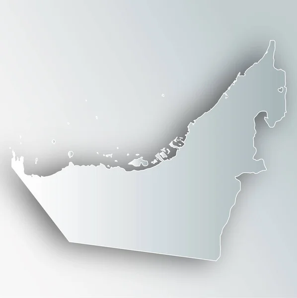 阿拉伯联合酋长国地图框架图标 — 图库矢量图片