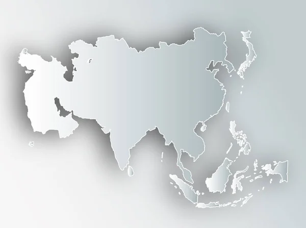 Icône Cadre Carte Asie — Image vectorielle