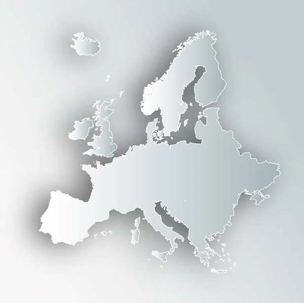 Icône Cadre Carte Europe — Image vectorielle
