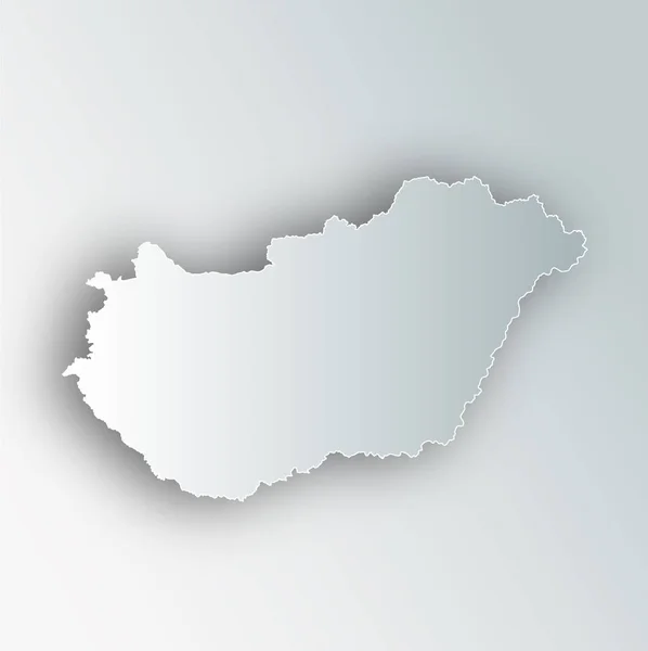 Ikona Ramki Mapę Węgry — Wektor stockowy