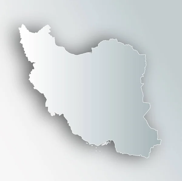 Symbol Iran Karte Frame — Stockvektor