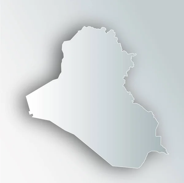 Irak Kaartpictogram Frame — Stockvector