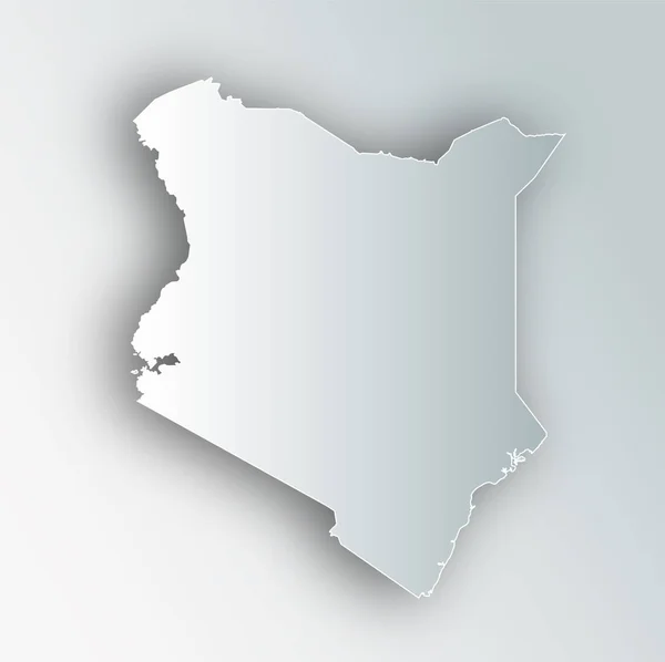Kenia Mapa Marco Icono — Archivo Imágenes Vectoriales