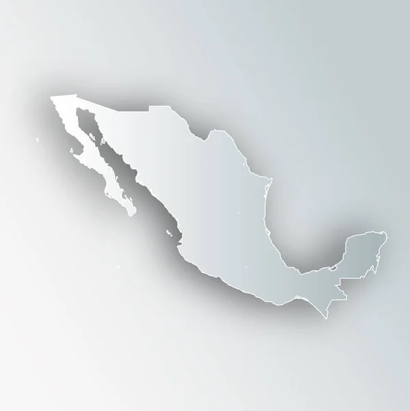 México Mapa Frame Icon — Vetor de Stock