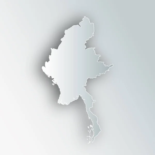 ミャンマー地図フレーム アイコン — ストックベクタ