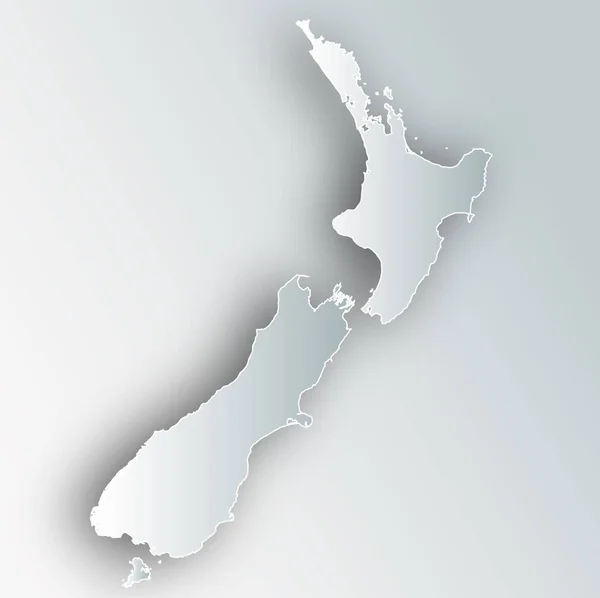 新西兰地图框架图标 — 图库矢量图片
