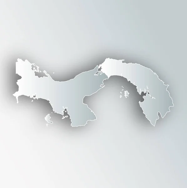 Ikona Rámečku Mapa Panamy — Stockový vektor
