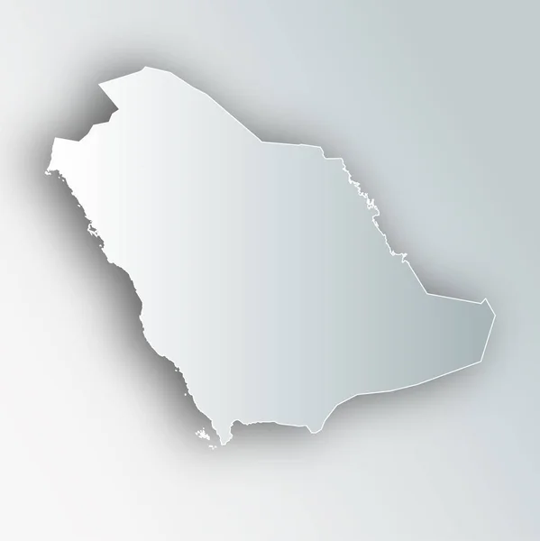 Saudiarabien Karta Ram Ikon — Stock vektor