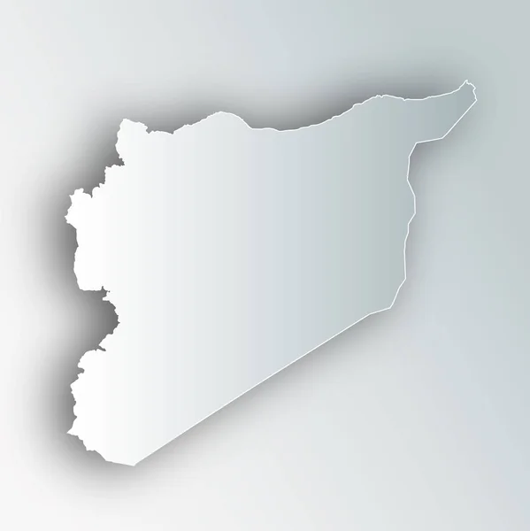 Syrie Carte Cadre Icône — Image vectorielle