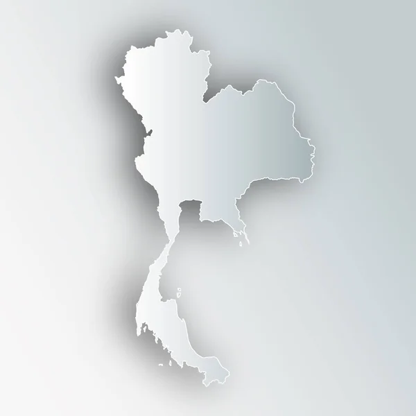Ikona Ramki Mapy Tajlandia — Wektor stockowy