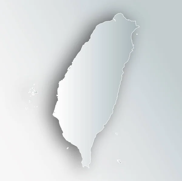 Ikona Ramki Mapa Tajwan — Wektor stockowy
