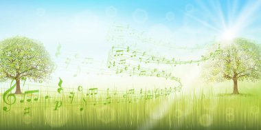 Otlak gökyüzü manzara arka plan