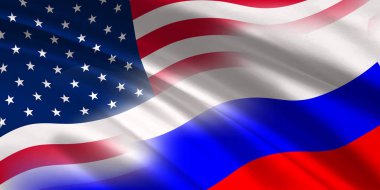 Amerika Rusya ulusal bayrak arka plan