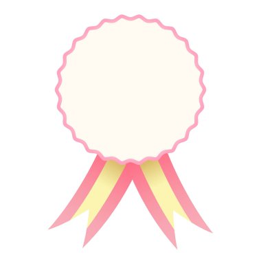 Çerçevesi madalya pembe simgesi