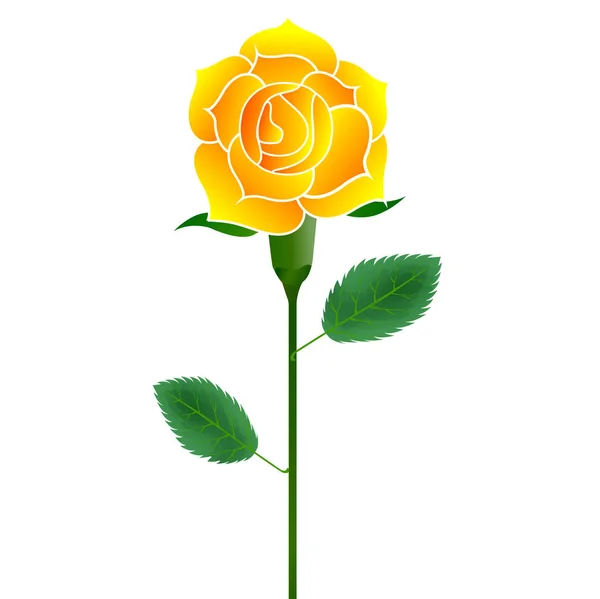 バラの父の日の花のアイコン — ストックベクタ