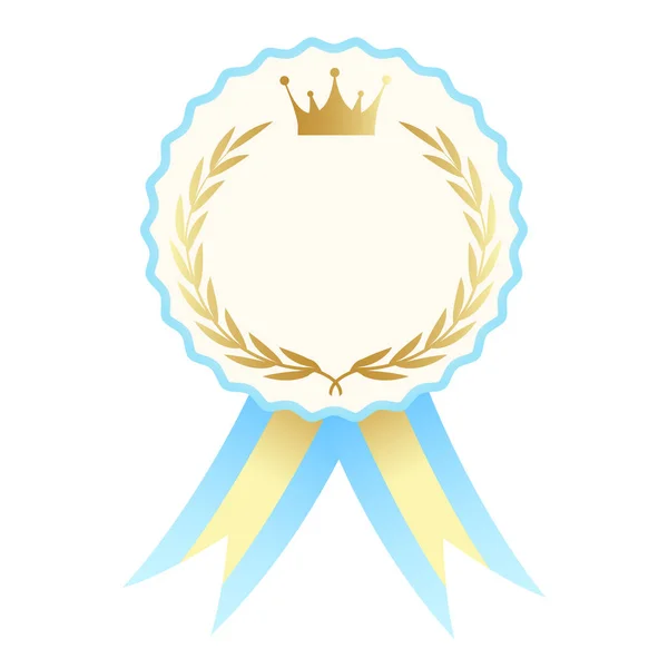Crown Frame Medal Icon — Stock Vector