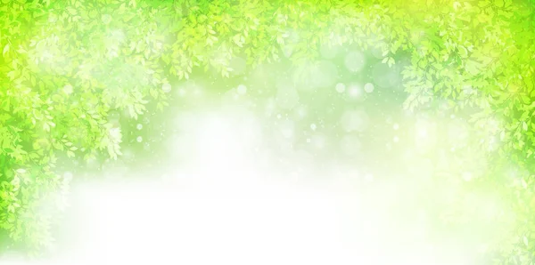 Fresh green leaves landscape background