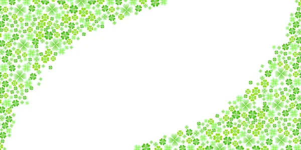 Trébol Hoja Fondo Verde — Vector de stock