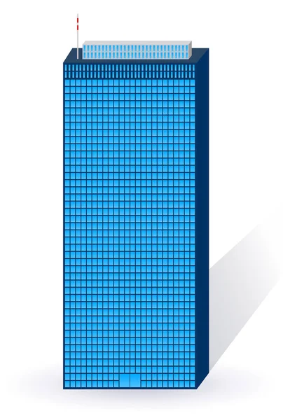 Edificio Icono Estereoscópico — Vector de stock