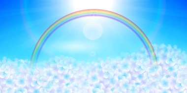 Ortanca yağmurlu mevsimlik çiçek arkaplanı