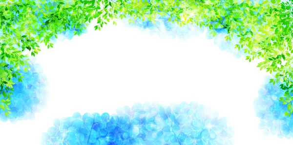 Hydrangea Rainy Season Flower Background — Stock Vector