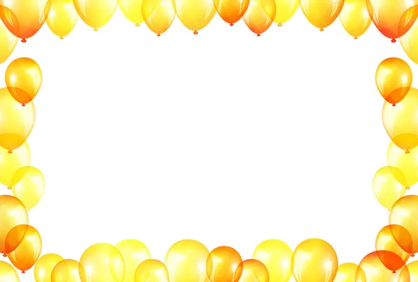 Balón Rám Zlaté Pozadí — Stockový vektor