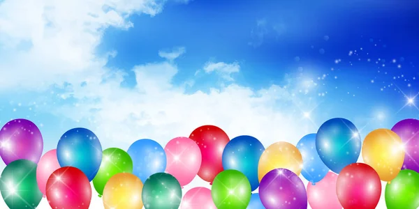 Ballon Kleurrijke Lichte Achtergrond — Stockvector
