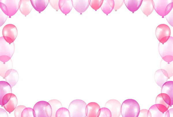 Balloon Cornice Rosa Sfondo — Vettoriale Stock