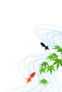 Japon Balığı Akçaağaç Yaz tebrik kartı geçmişi