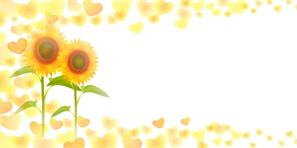 Kwiat Słonecznika Lato Tle — Wektor stockowy