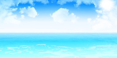 Deniz yaz manzara arka plan