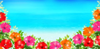 Deniz yaz manzara arka plan