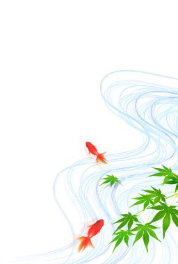 Japon Balığı Akçaağaç Yaz tebrik kartı geçmişi