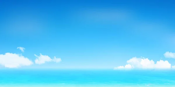 海夏天风景背景 — 图库矢量图片