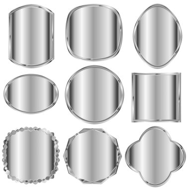 Çerçevesi gümüş metal simgesi