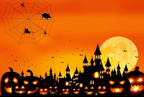 Ratón Año Nuevo Tarjeta Fondo Halloween — Vector de stock