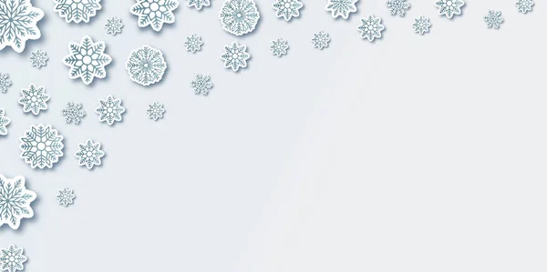Snow Christmas Winter Achtergrond — Stockvector