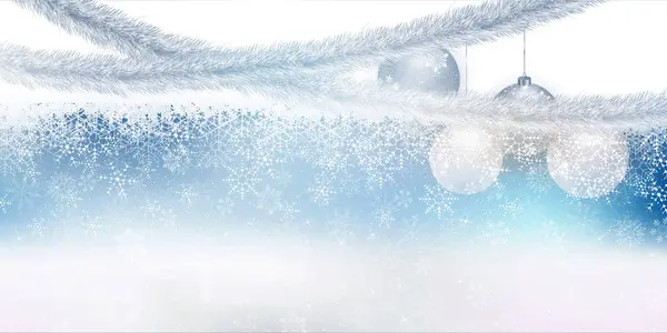 Nieve Navidad Invierno Cielo Fondo — Vector de stock