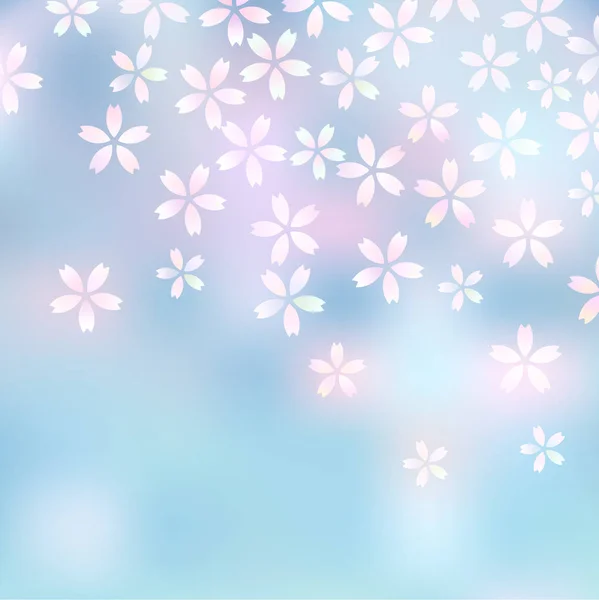 Körsbär Blommor Våren Blommor Bakgrund — Stock vektor