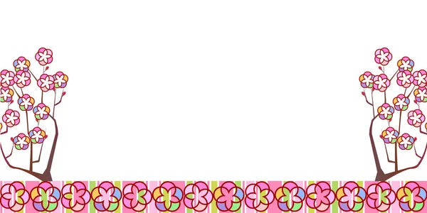 Hinamatsuri Plum Flower Background — 스톡 벡터