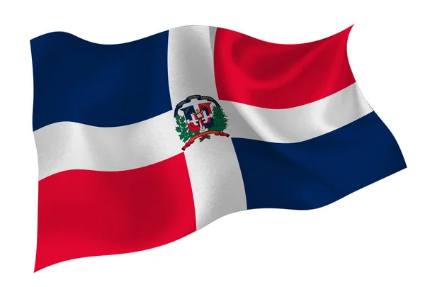 Dominik Cumhuriyeti Ulusal Bayrak Simgesi — Stok Vektör
