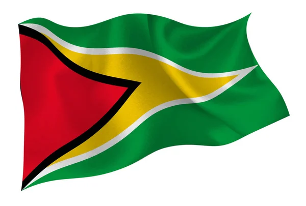 Guyana Bandera Nacional Icono — Vector de stock